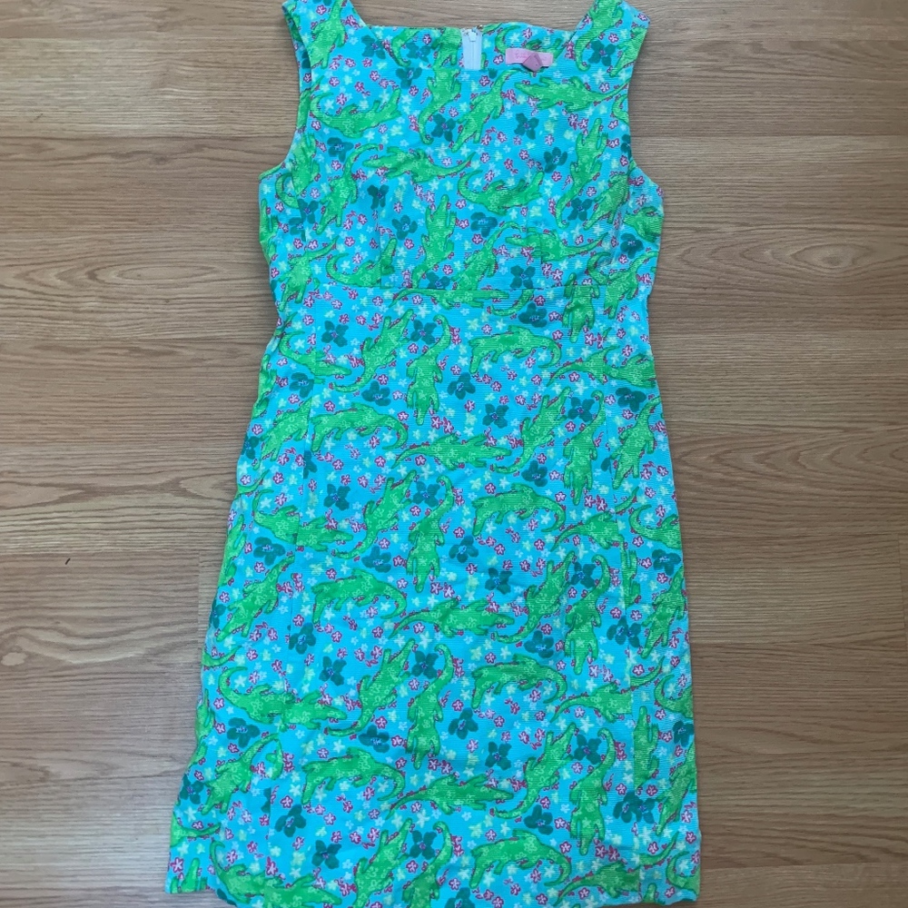 Lilly Pulitzer Aligator Pattern Shift Dress